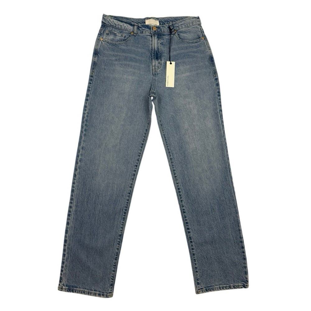 Habitual Womens Straight Leg Jeans Size 8 / 29 Blue High Rise Stretch Denim NWT